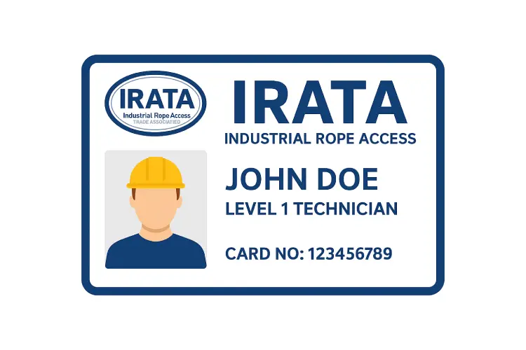 نمونه کارت ایراتا کار در ارتفاع